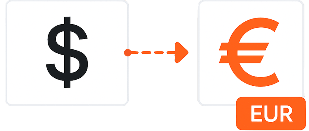 Currency conversion from USD to EUR